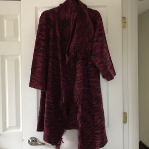 GILI maroon sweater duster